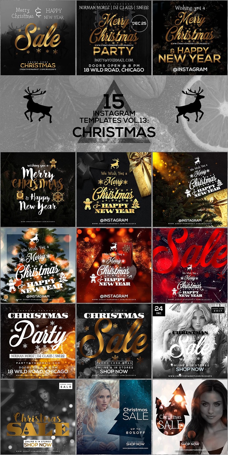 15 Instagram Templates: Christmas