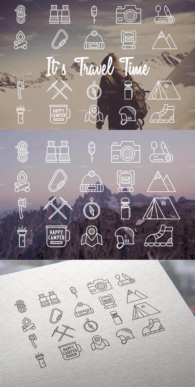20 Mountain Icons