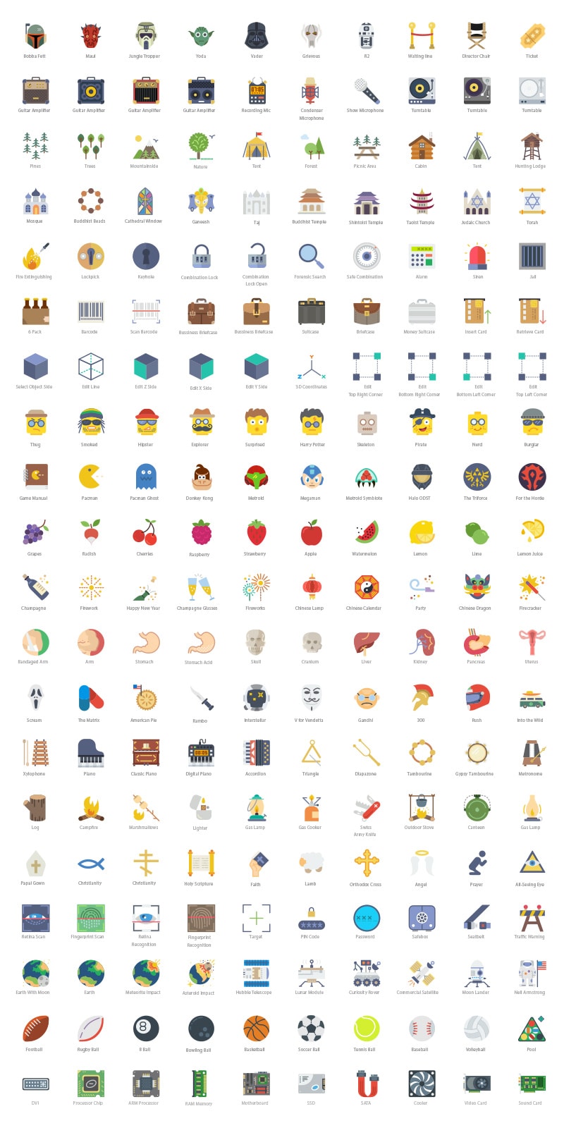 200 Flat Icons From Smashicons
