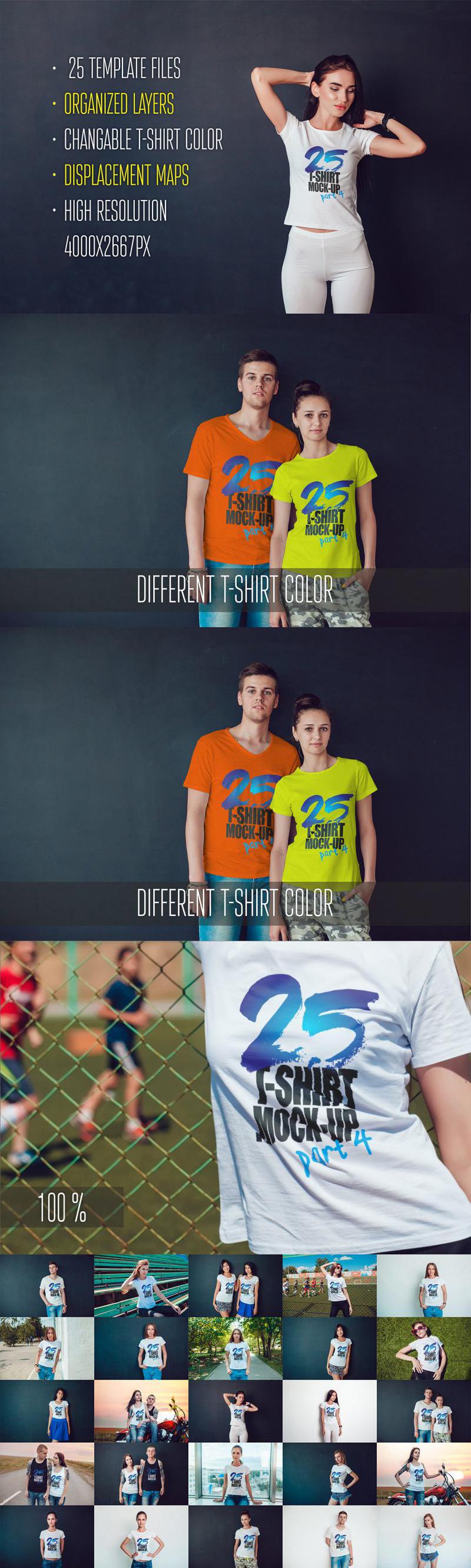 25 T-Shirts Mock-Up (Part 4)