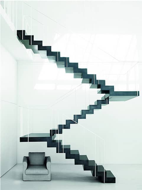 Black Stairs in a White Loft