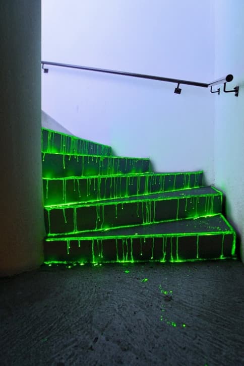 Glow in the Dark Painted Stairs