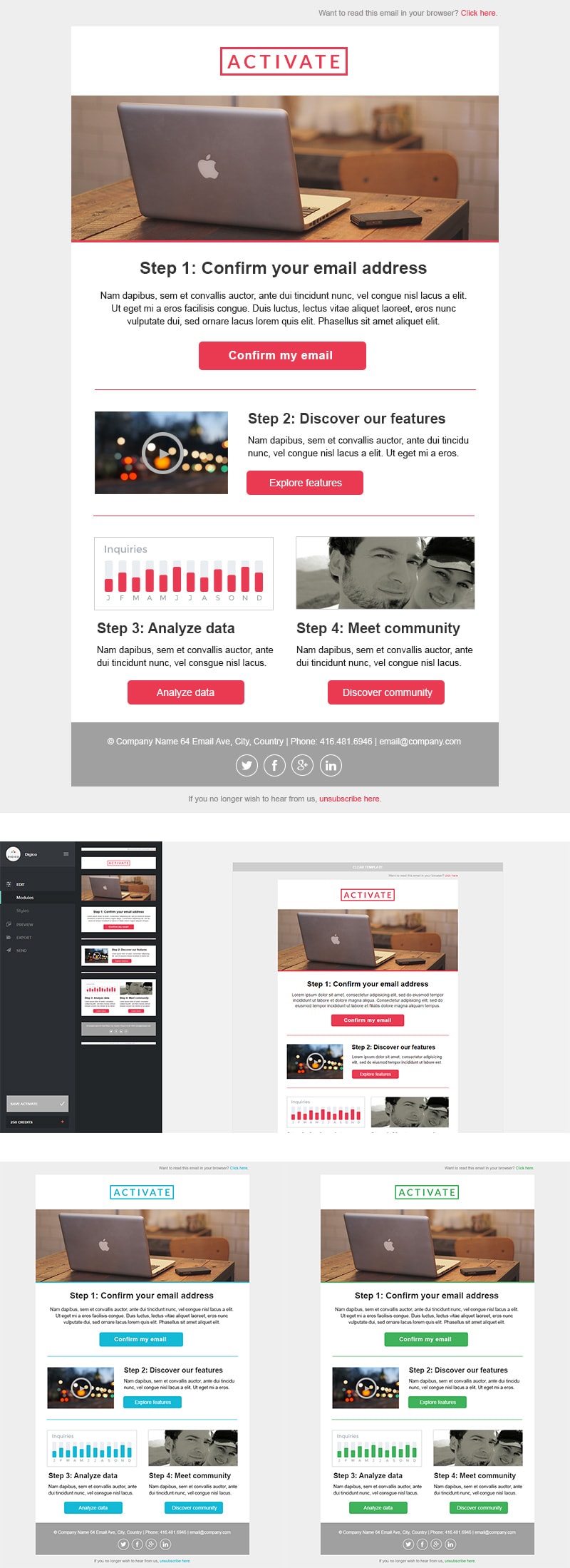Activate Email Template + Builder