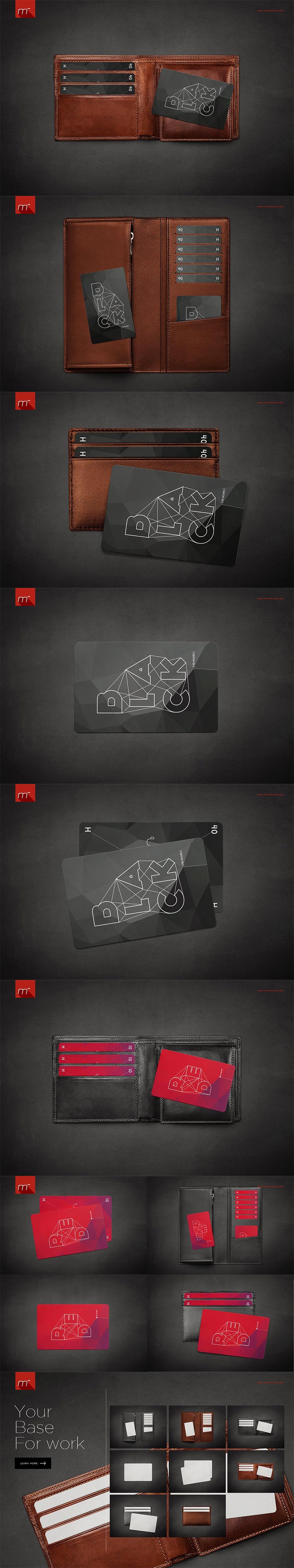 Cards in Wallet Mockup