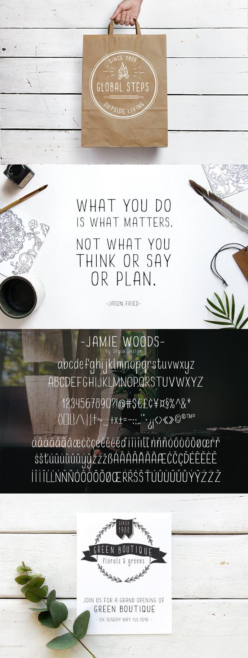Condensed Sans Serif, Jamie Woods