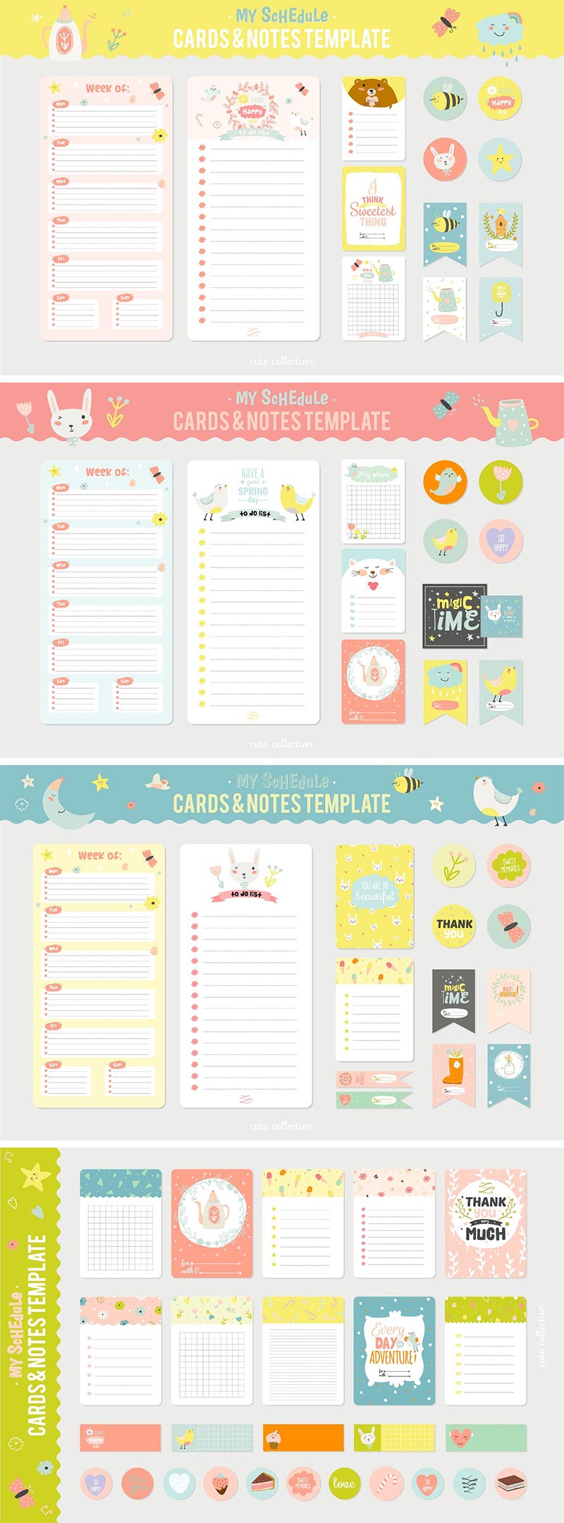 Cute Planners, Cards, And Stickers
