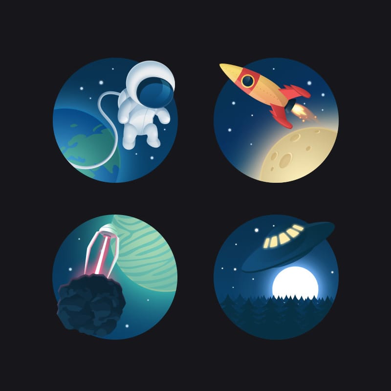 Icon Set Cosmos 1