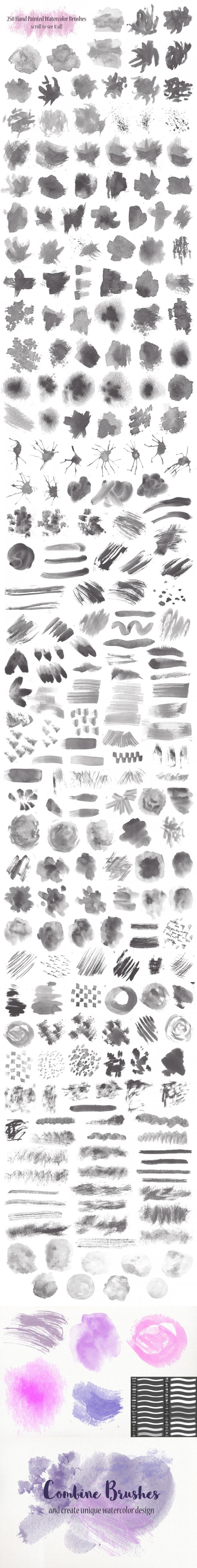 PS Watercolor Brush Kit 250 brushes