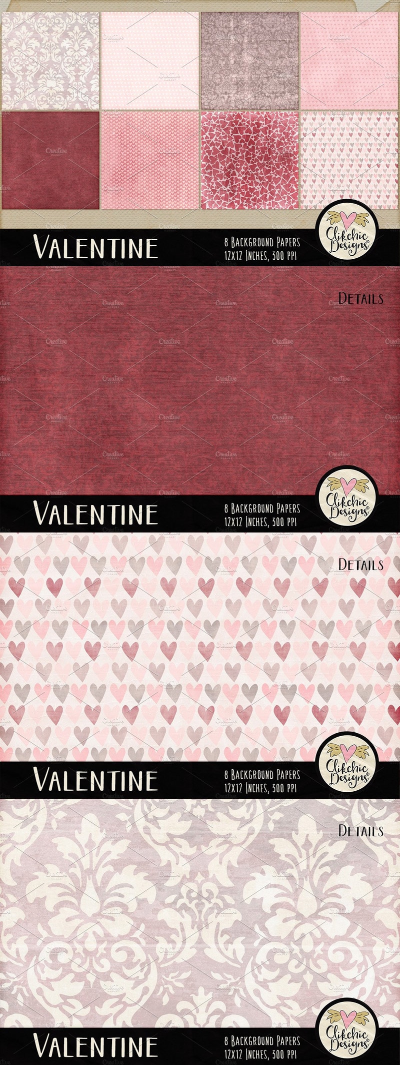 Valentine Background Textures