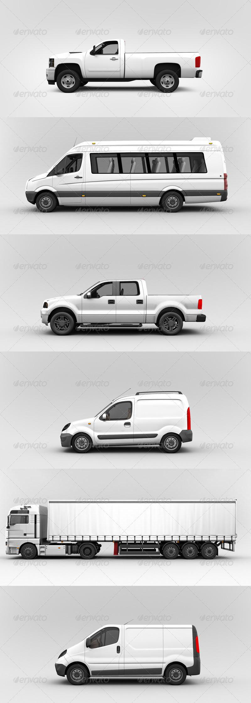 Van & Delivery Cars Branding Mockup Vol. 2