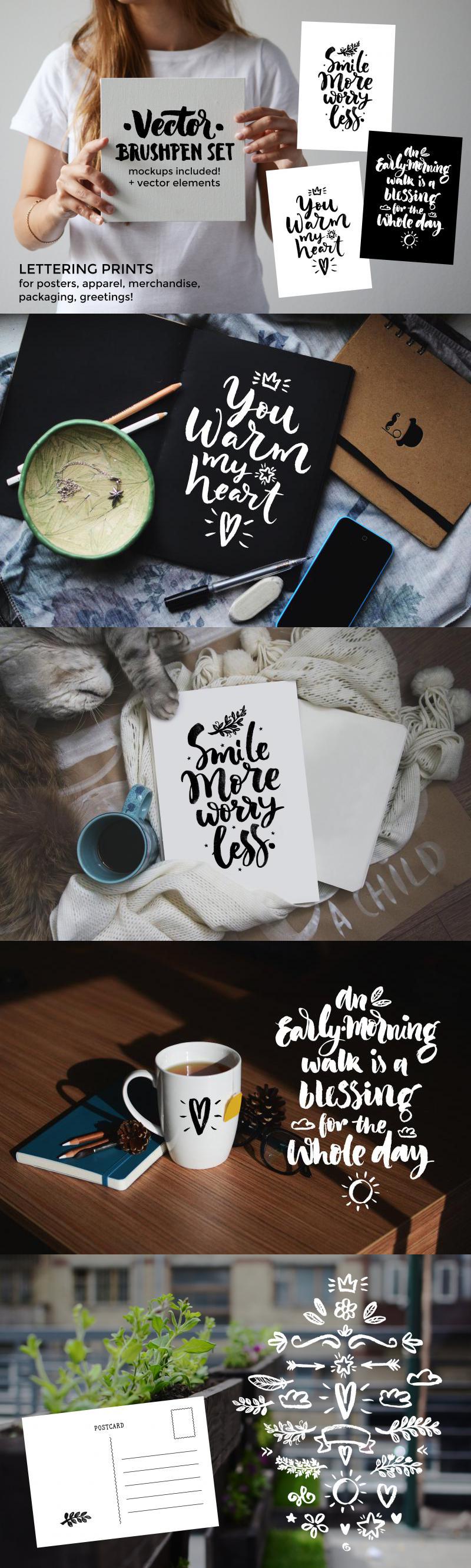Vector Brushpen Set